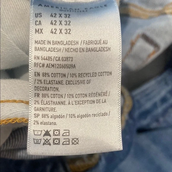 American Eagle Outfitters Blue Relaxed Jeans 42 x 32 - Picture 3 of 5